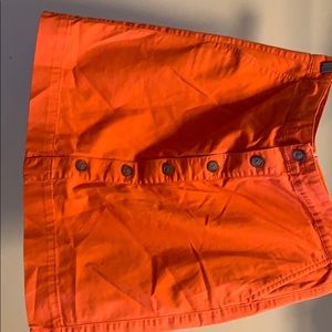 Orange Cargo Skirt
